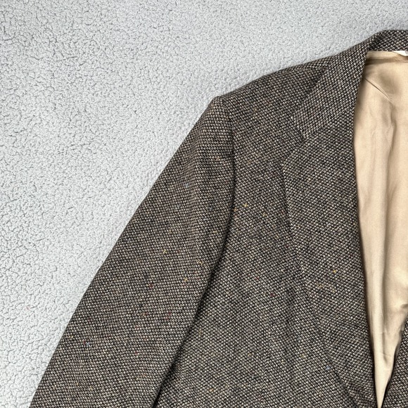 Alexander Lloyd Tweed Executive Blazer Men 48L Houndstooth Flecked Speckled Wool - Picture 13 of 16